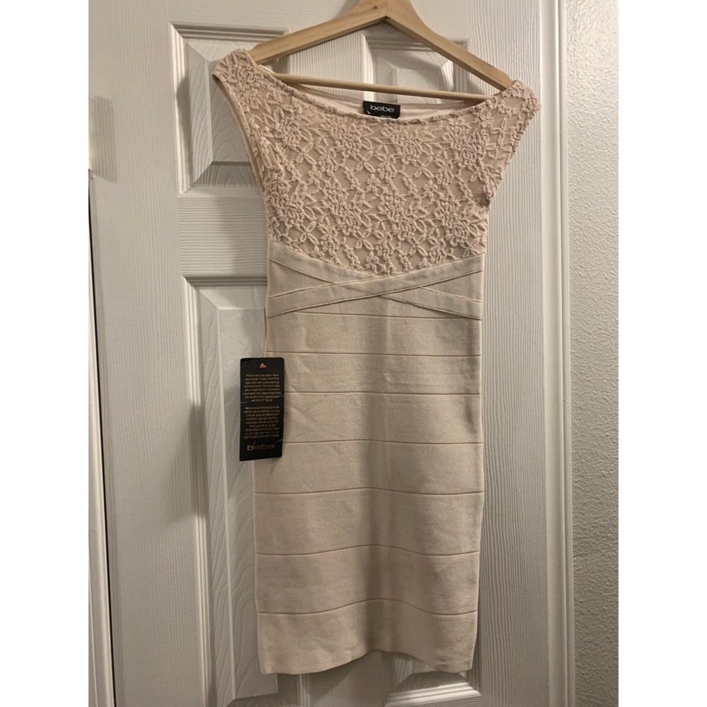 Bebe Champagne/Blush Dress